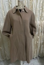Cappotto in Lana Vergine Lungo Beige/cammello Vintage