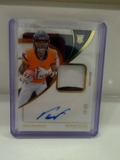 Troy Franklin Immaculate 2024 /99  Gold Patch Auto Hard Signed #113 Broncos