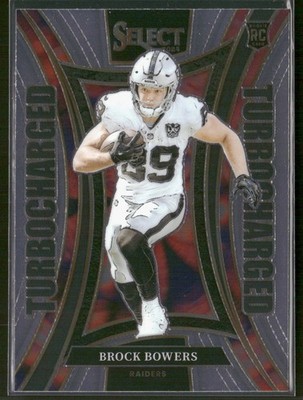 Brock Bowers Rookie 2024 Panini Select #6 RC TURBOCHARGED Las Vegas Raiders