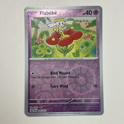 Pokemon - Flabebe - 086/167 - Reverse Holo -  Twilight Masquerade -NM/M