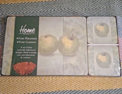 Rustikales Obst Tischset & Untersetzer Set ''Home Basics'' Haushaltswaren Vintage Esszimmer 