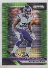 2018 Panini Prizm Neon Green Pulsar Prizm Xavier Rhodes #77 un2