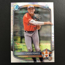 2025 Bowman Chrome Prospects 1st Caden Powell Pulsar Refractor /399 Astros