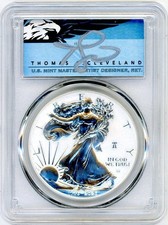 2026-W Enh Silver Eagle SP70 PCGS Bell Privy Advanced Releases T Cleveland blue