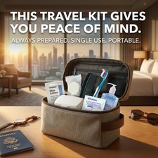 ALWAYS PREPARED Premium Travel Essentials Kit - On-the-Go 10 Pack