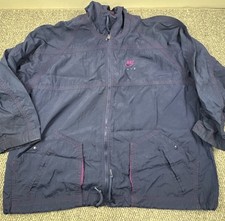 Vintage 90's Nike Air Windbreaker Jacket Anorak Dark Blue And Purple XXL