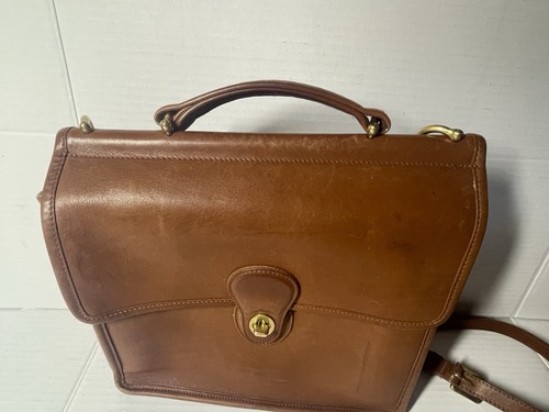COACH Vtg. WILLIS BEAUTIFUL BRITISH TAN Leather Shoulder Crossbody Bag F6U-9927 - Picture 4 of 15