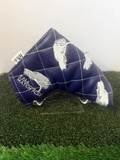 NEW PRG Quilted Design Match Play Blue Magnetic Blade Head Cover Tree Logo