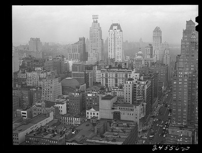 Photo:New York City Manhattan Midtown Skyline 1941 Aerial View