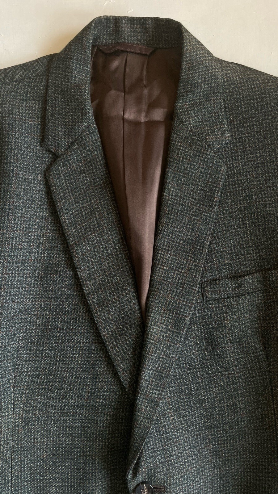 Vtg 1950s Mens Bespoke Burton Checked Tweed Flannel Suit Jacket Trousers image 5