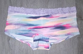 Lot of Victoria's Secret PINK Low Rise Boyshort Panties Size Medium Tie Dye Lace
