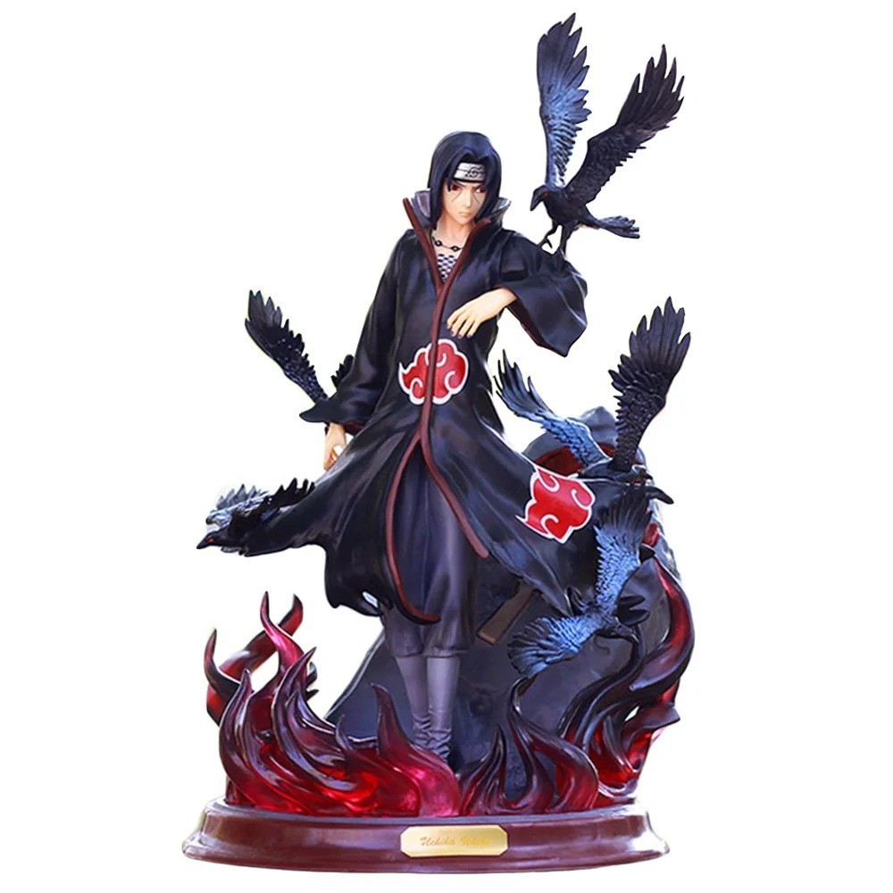 Figura Anime Uchiha Itachi Naruto 25cm Cuervo PVC Modelo de Acción Estatua Juguete Regalo
