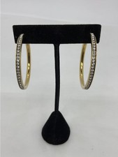 Swarovski Goldtone Embellished Hoop Earrings