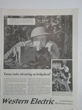 Magazine Ad* - 1941 - Western Electric. - World War II - Signal Corps
