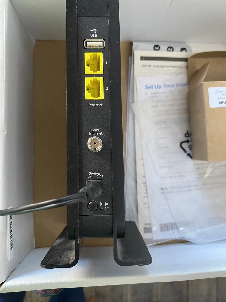 Router módem cable WiFi Netgear N600 (C3700) - DOCSIS 3.0 doble banda, caja abierta  Foto 4 de 4