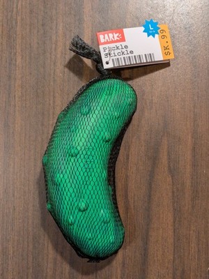 Bark Pickle Stickle L Rubber Super Chewer - Great for Fetch & Squeaks