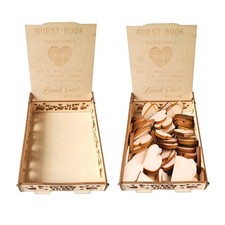 Livre D'or En Bois De Mariage Champêtre Décorations Pour La Cérémonie