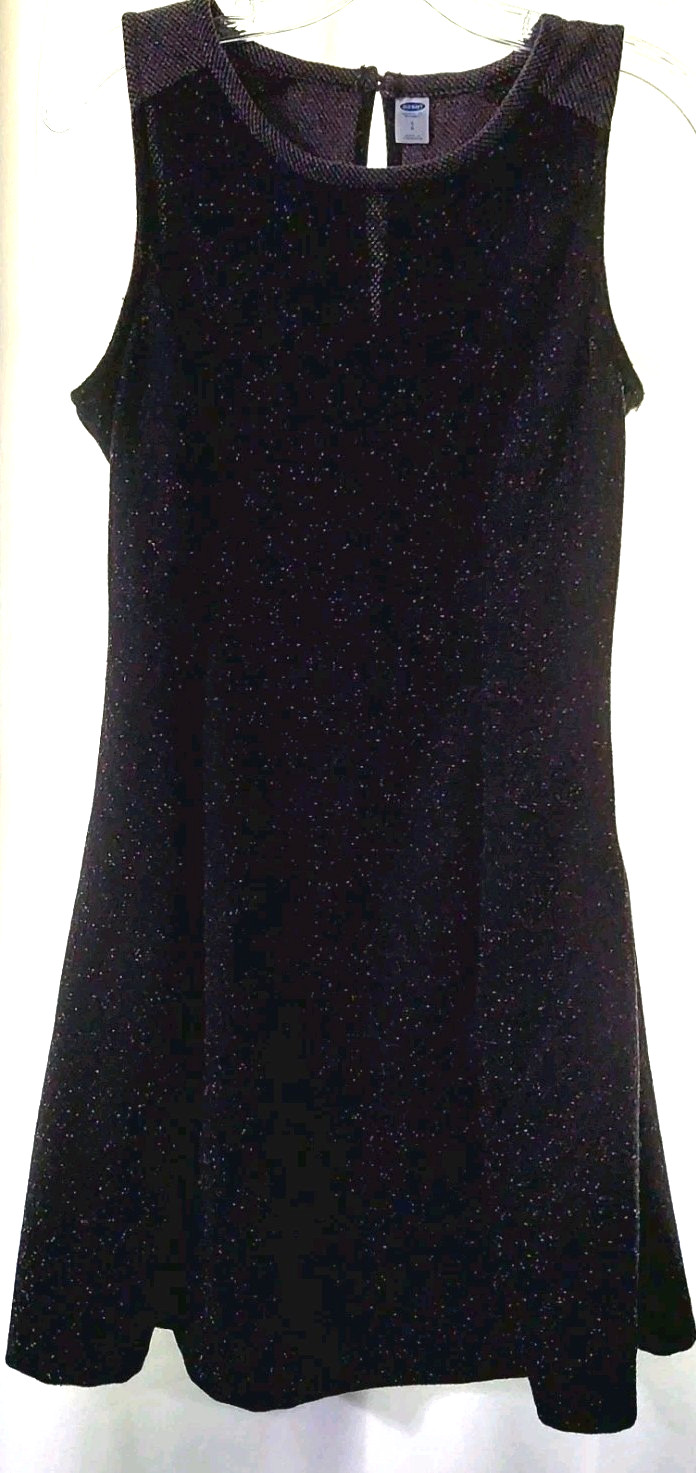 Old Navy Women's Size Small Gray Knit Tweed Sleeveless A-Line Dress Stretch