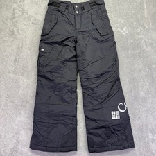 Columbia Bugaboo Kids Ski Snow Pants Black Waterproof Insulated Size 10/ 12