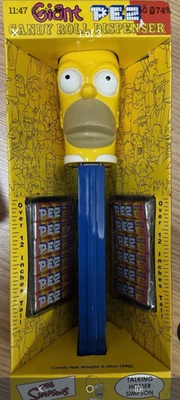 #ad Vintage Simpsons Homer Giant PEZ Candy Roll Dispenser In Box $17.00