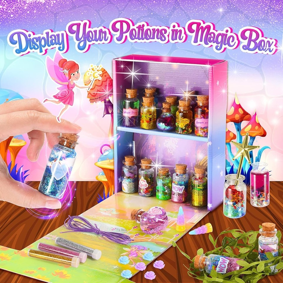 Fairy Tale Potion Making Set for Kids: 20 Bottles & Magical Elements ...