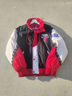 Chicago Bulls Pro Player Jacket Medium Boxy 90s NBA Vintage Full Zip Rare