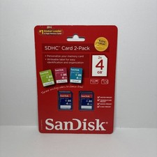 SanDisk SDHC 4GB Card Extra Value 2 Pack For Cameras Camcorders NEW 2 X 4GB