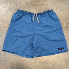 Men  s Patagonia Baggies 7  Swim Short Trunks Small Blue Lightweight Stretch