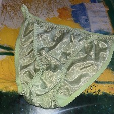 Vintage L 7 SATIN String Bikini PANTIES Wet Shiny Exotic