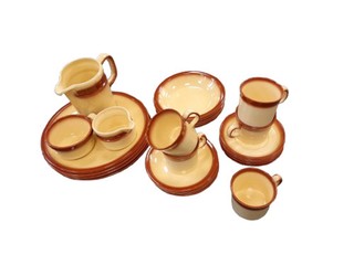 Wedgewood 28 Piece Dinner Set SAHARA Design Cups Plates Bowls Etc