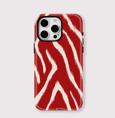 Rote Zebra Streifen Tough MagSafe iPhone 17 16 15 14 13 12 11 Pro Max Hülle