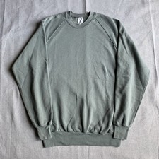 Parfums Lagerfeld Pullover Crewneck Raglan Jumper Sweater Green XL Made In USA