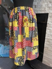 Vintage Handmade Patchwork A Line Full Flair Skirt
