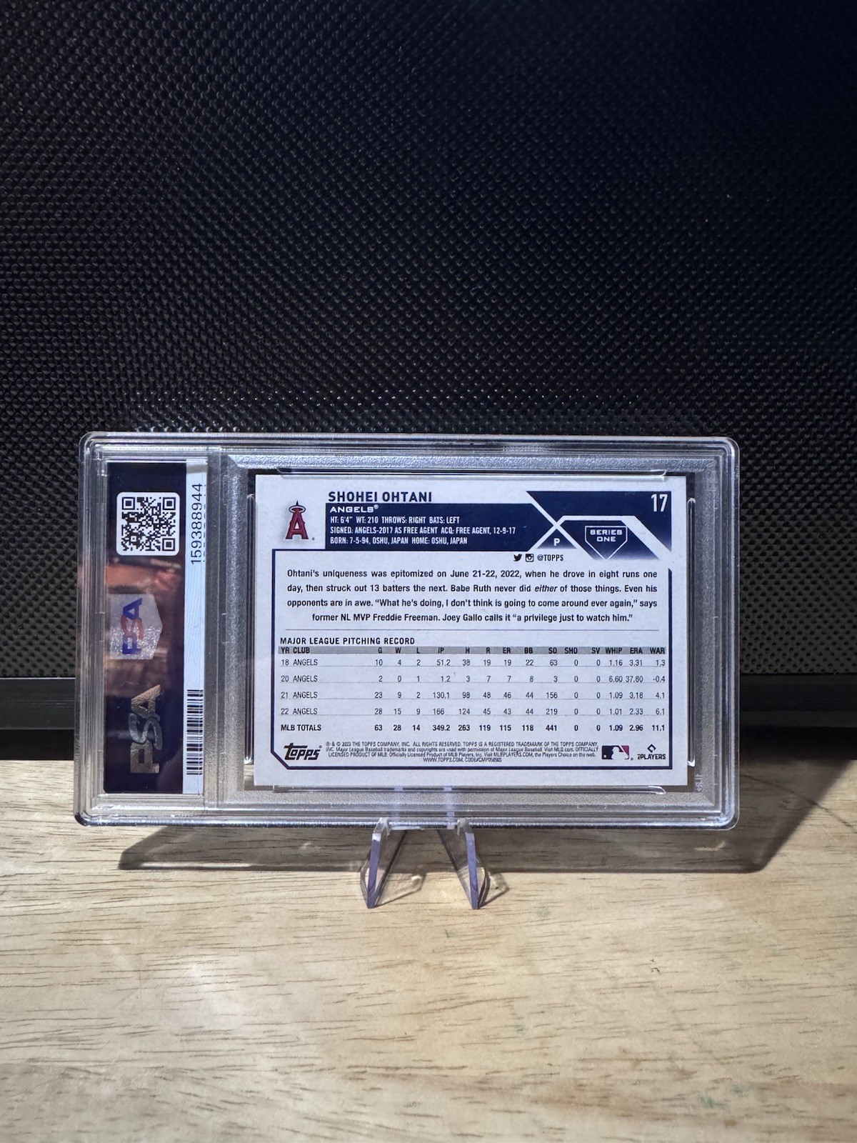 Topps Series 1 2023 Shohei Ohtani #17 PSA 6 Base Los Angeles Angels | eBay