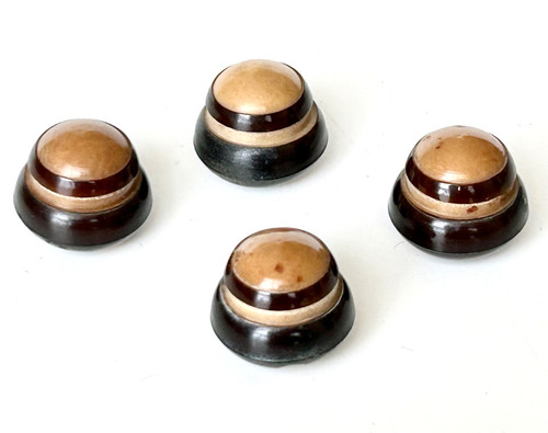 VTG LOT/SET OF 4 CARVED TAGUA NUT VEGETABLE IVORY BUTTONS BULLET/ACORN/BEEHIVE