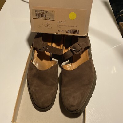 Robert Clegerie 8.5 AA Opium Multi Ankle Surbuck EL Marron In Box Strap Closed