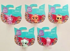 Littlest Pet Shop Mini-Scale Pets Lot Of 5 CAT KITTEN PUPPY BIRD BUNNY New