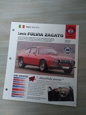 Lancia Fulvia Zagato Imp Spec Sheet Brochure 197019711972...v4 Sport Lancia Fulvia Zagato Imp Spec Sheet Brochure 197019711972...v4 Sport