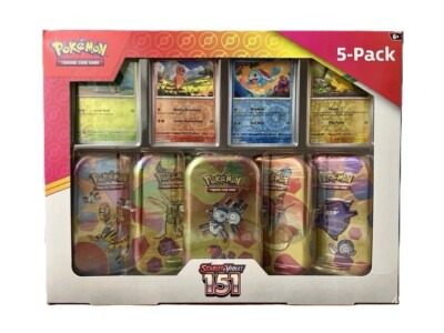 Pokemon Scarlet & Violet 151 5 Pack Mini Tins Costco Bundle