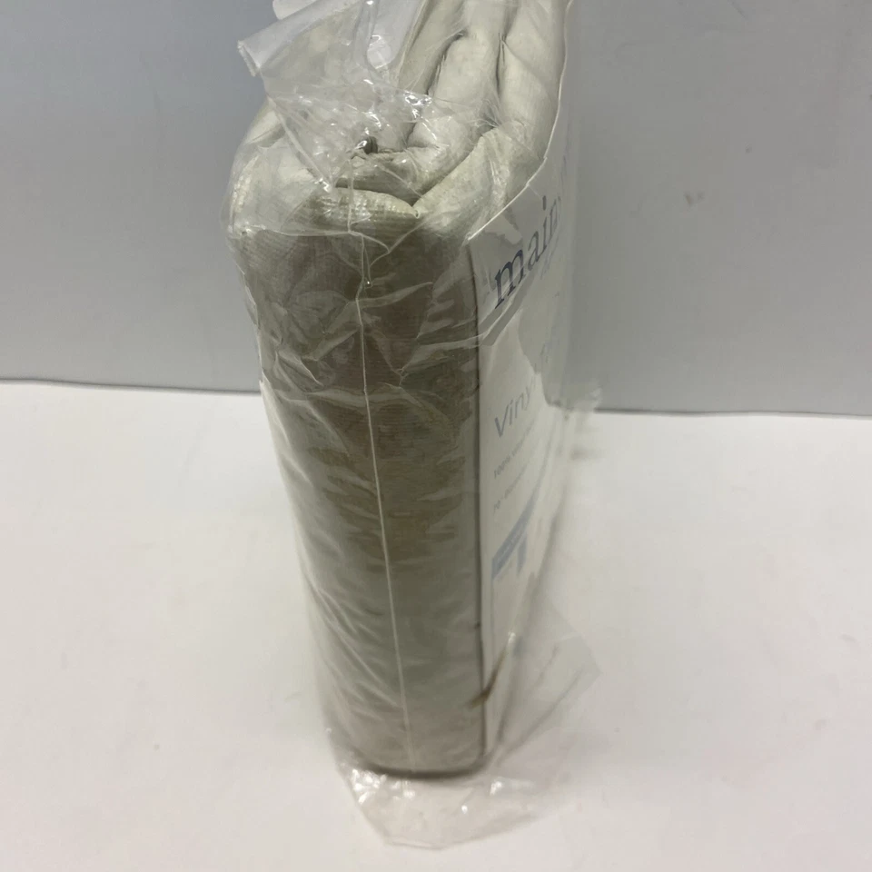 Mainstays Home 70 Inch Round Vinyl Tablecloth Serena Valerio Tan Unused - Image 4 of 4