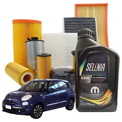 MISTI Kit Tagliando Fiat 500 L 1.6 Multijet 4 Filtri 5lt Selenia Wr Pure Energy 5w30