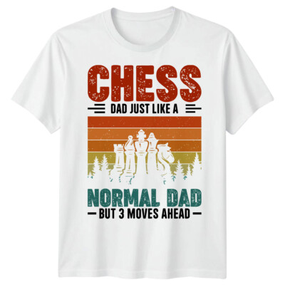 Lustiges Herren-T-Shirt Schach Papa Vatertag Shirt Bester Papa aller Zeiten Papa Leben Geschenk #FD