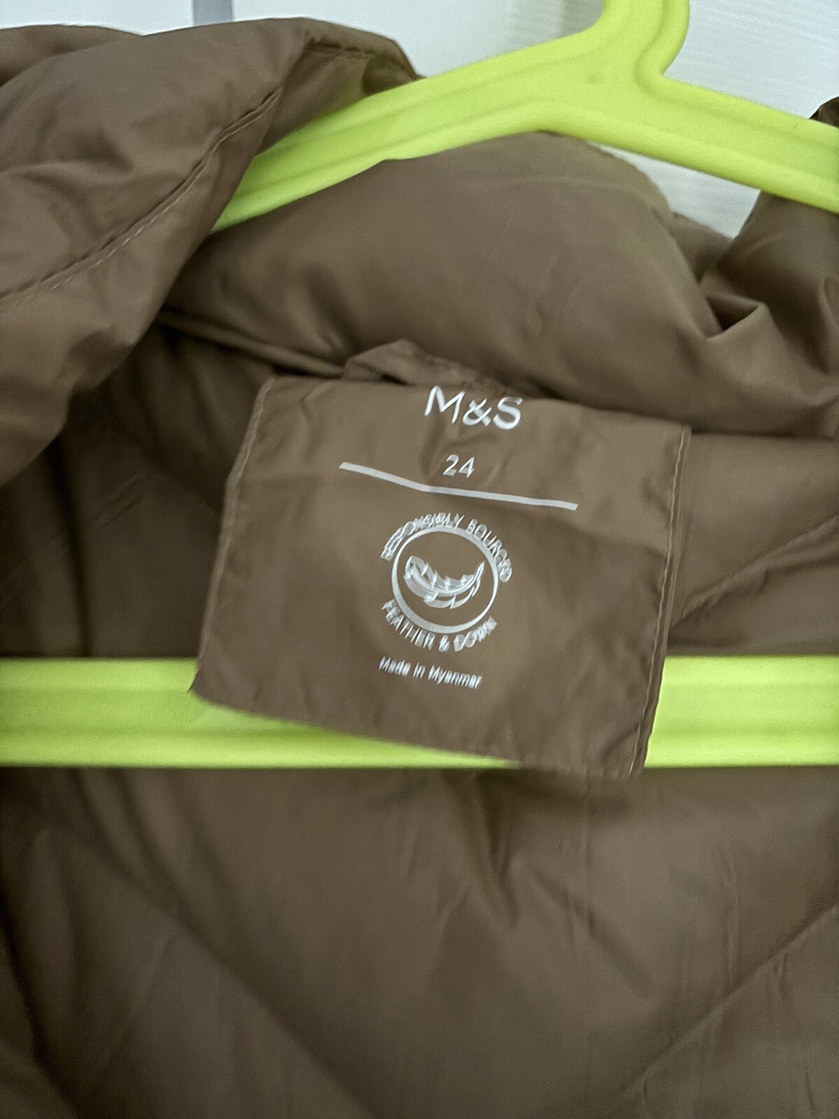 Marks And Spencer brown lightweight quilted coat UK 24 eBay