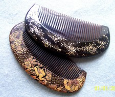 VINTAGE JAPANESE KANZASHI HAIR COMB HAIR PIN SET - NO US IMPORT FEES
