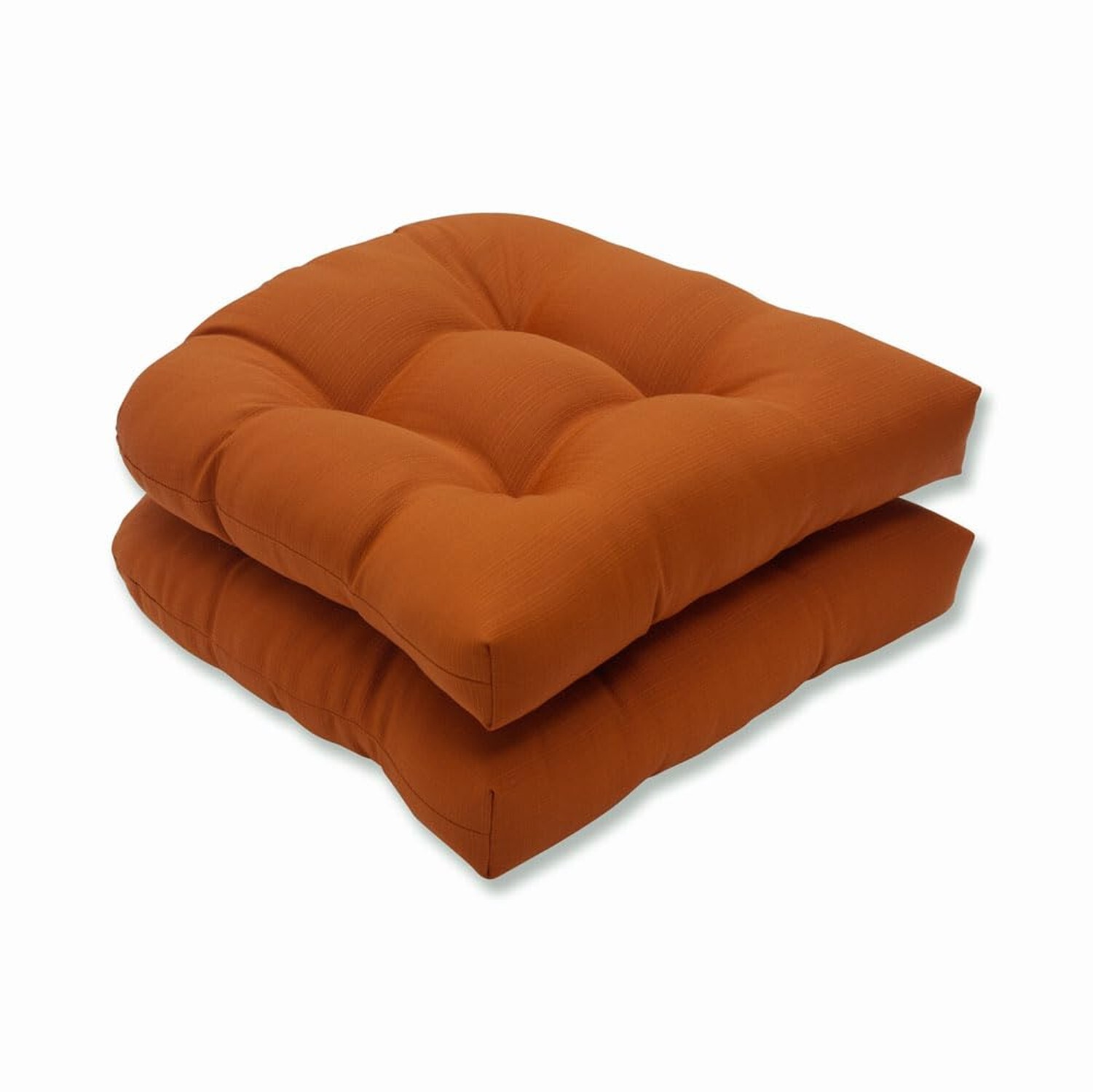 Pillow Perfect Monti Chino Solid Indoor/Outdoor Wicker Patio Seat Cushion Rev...