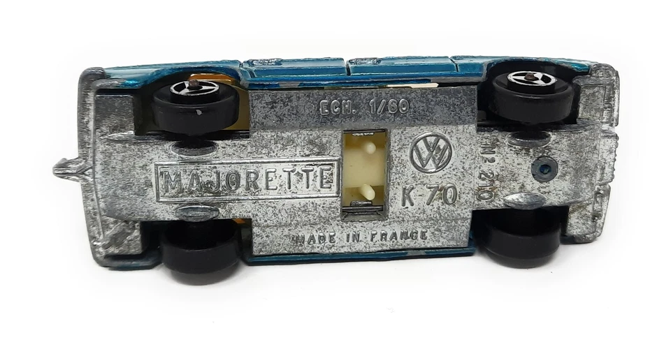 Majorette nº 210 Volkswagen VW K70 azul. Vintage. Hecho en Francia. metal 1/60 Foto 3 de 3