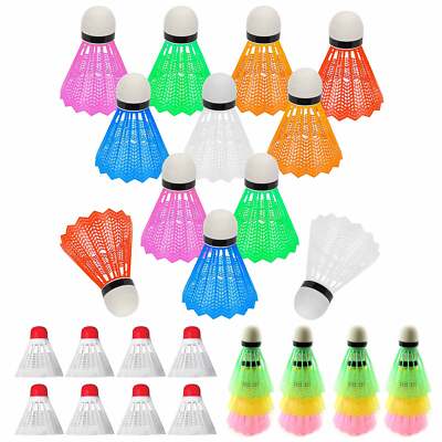 12X Badminton Shuttlecocks Training Exercise Sport Ball Game Birdies Nylon Color