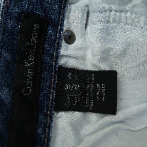 Calvin Klein Jeans Women's Size 12 Blue Mid-Rise Straight Denim Pants 28" Inseam - Picture 9 of 18