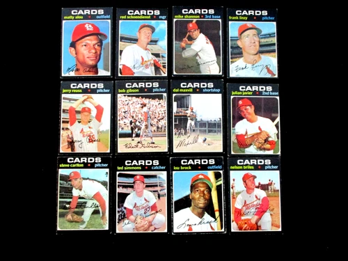 1971 TOPPS..ST LOUIS  CARDS TEAM SET..VG/EX  AVG...GIBSON,  CARLTON  ,SIMMONS RC