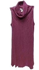 Hippie Rose Juniors' Ribbed Mock-Neck Shift Dress Wine Medium